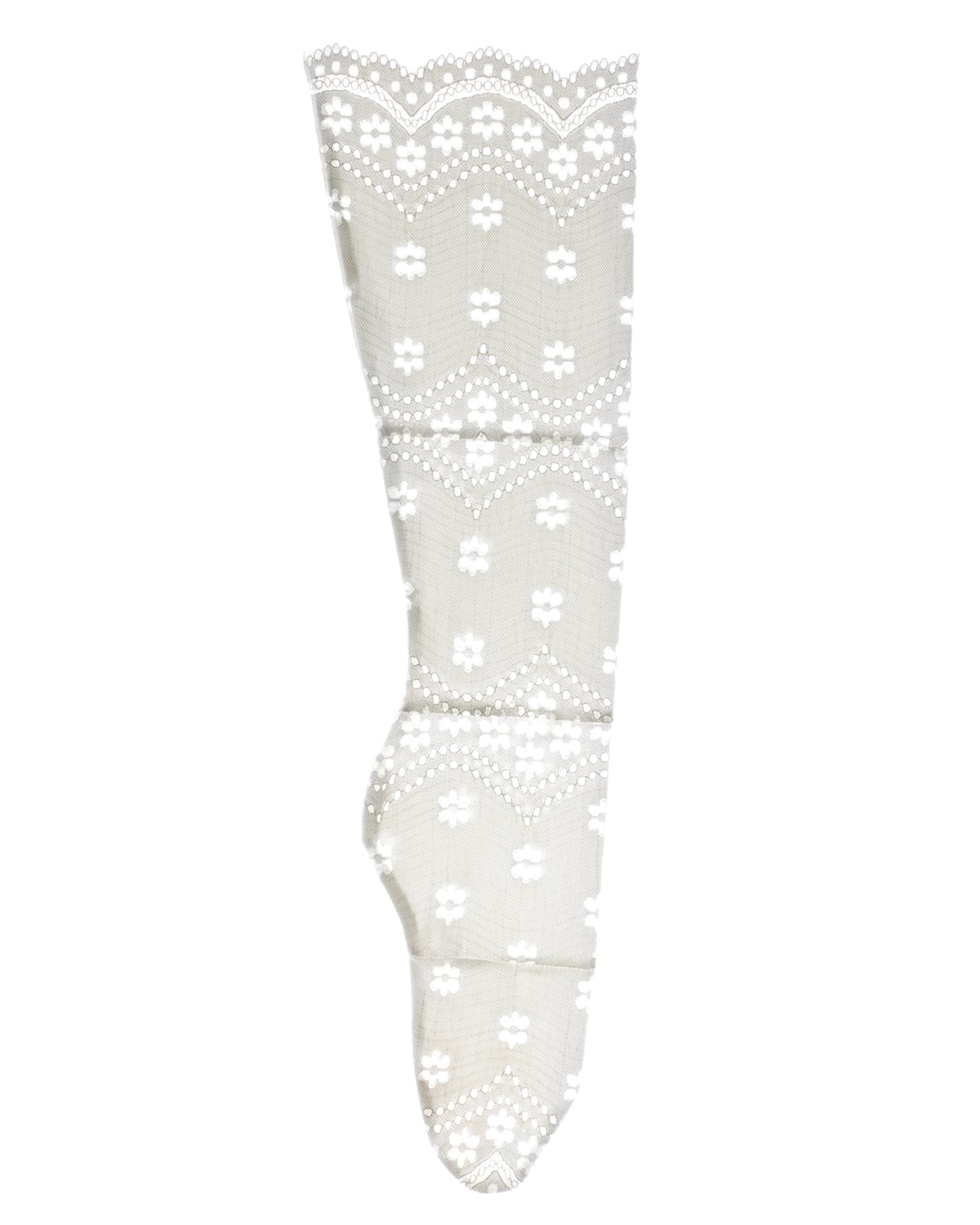 Sangallo Knee Socks - Snow White