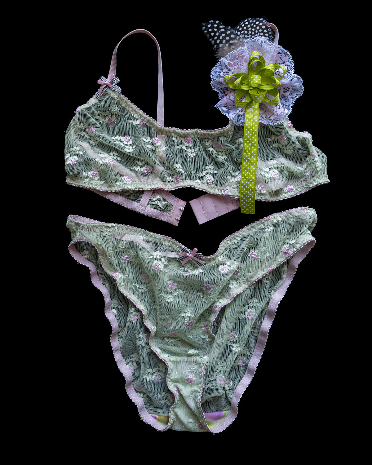 Floral Mesh Bikini Brief