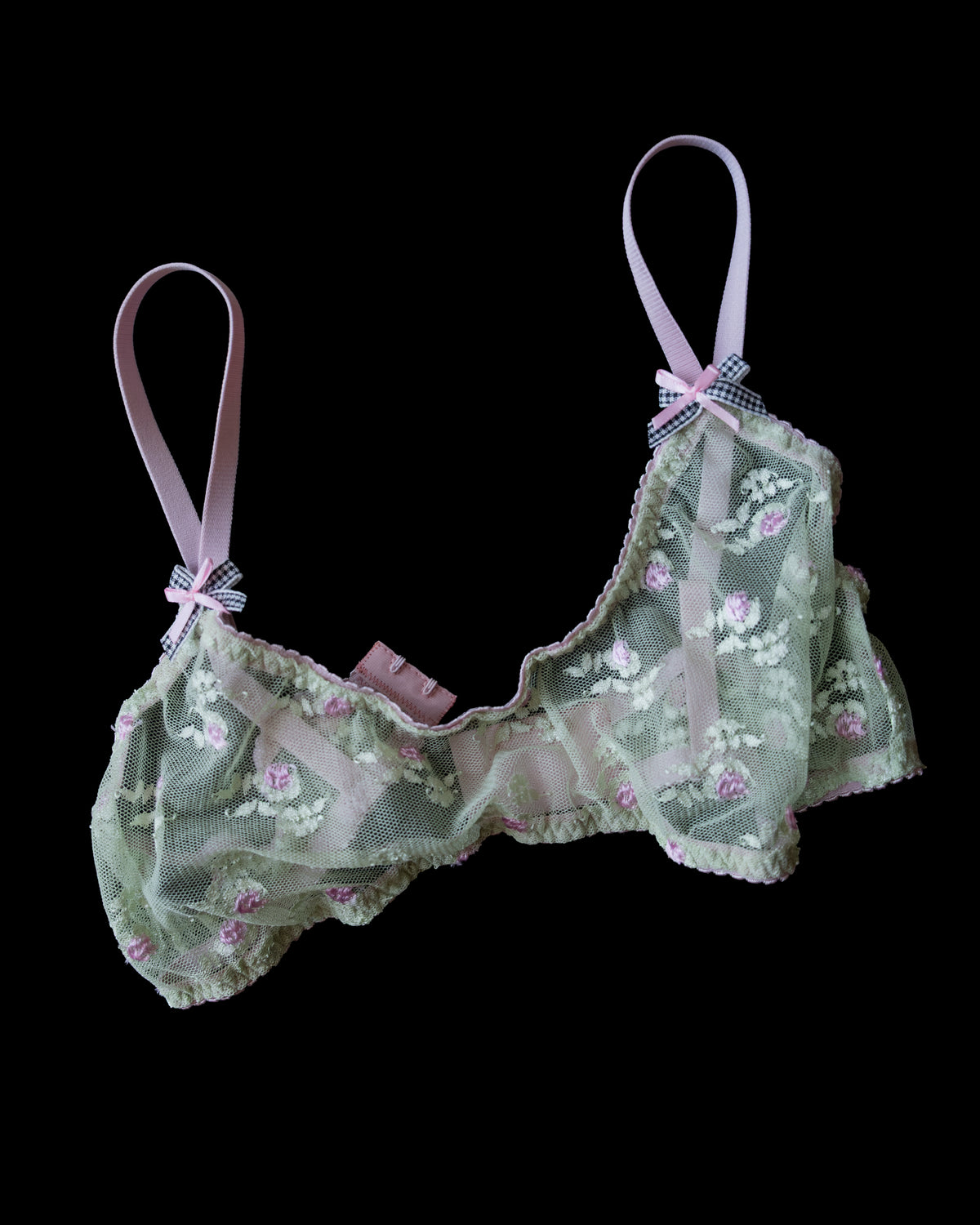 Floral Mesh Scoop Bralette